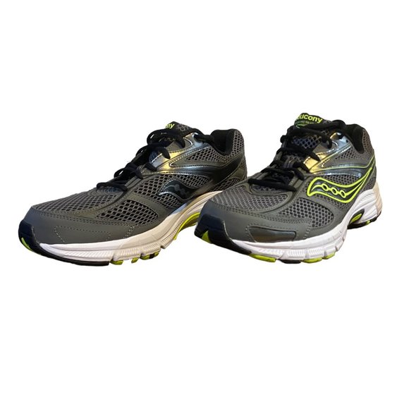 Saucony Men's Cohesion 8 Running Shoes size 12 Gray green lace Sneakers S25218-2 - Picture 3 of 6